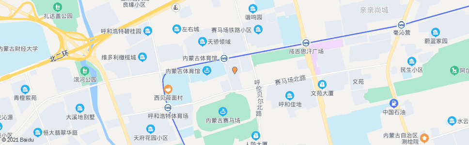 呼和浩特崎林北辰小区_公交站地图_呼和浩特公交_妙搜公交查询2024