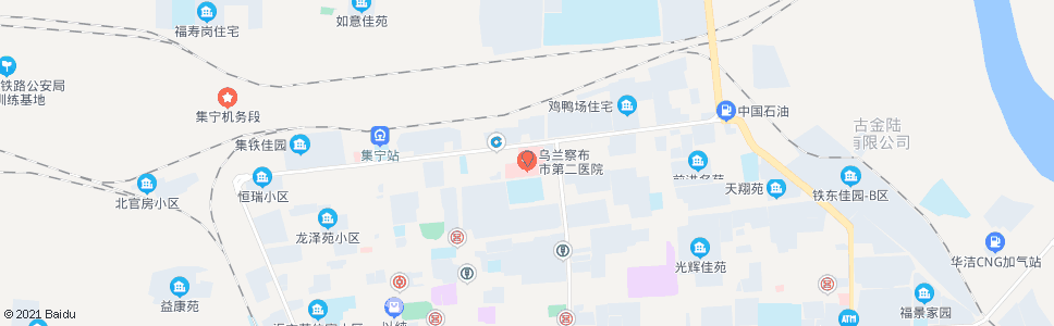 乌兰察布市第二医院_公交站地图_乌兰察布公交_妙搜公交查询2024