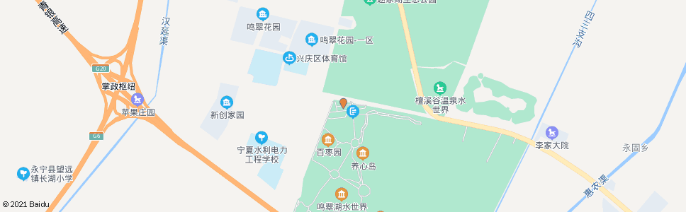 银川鸣翠湖_公交站地图_银川公交_妙搜公交查询2024