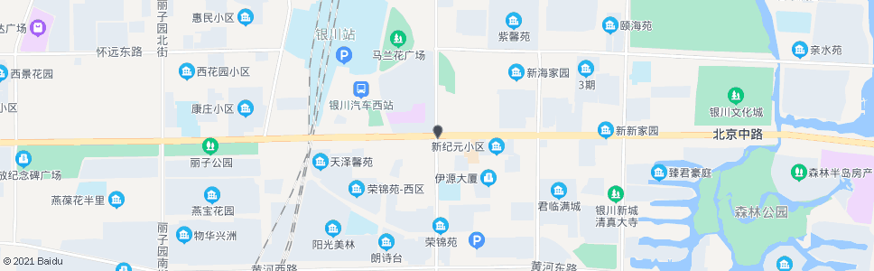 银川B1通达街站_公交站地图_银川公交_妙搜公交查询2024