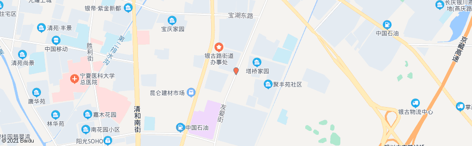 银川友爱街治平路口_公交站地图_银川公交_妙搜公交查询2025