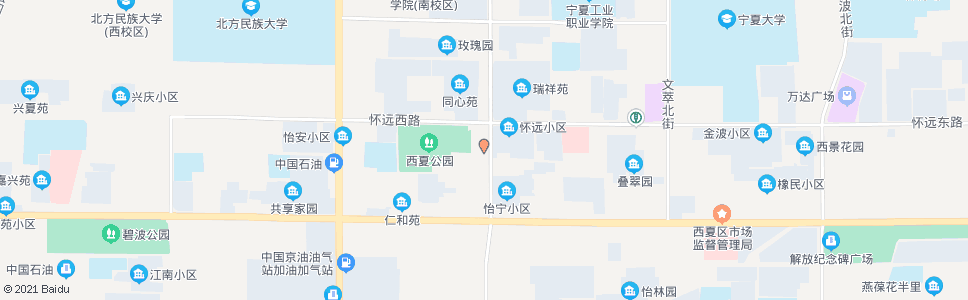 银川同心路市场北_公交站地图_银川公交_妙搜公交查询2024