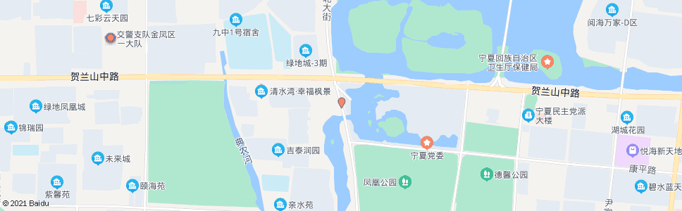 银川亲水街贺兰山路口_公交站地图_银川公交_妙搜公交查询2025