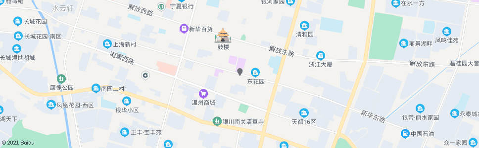 银川新华街玉皇阁街口_公交站地图_银川公交_妙搜公交查询2025