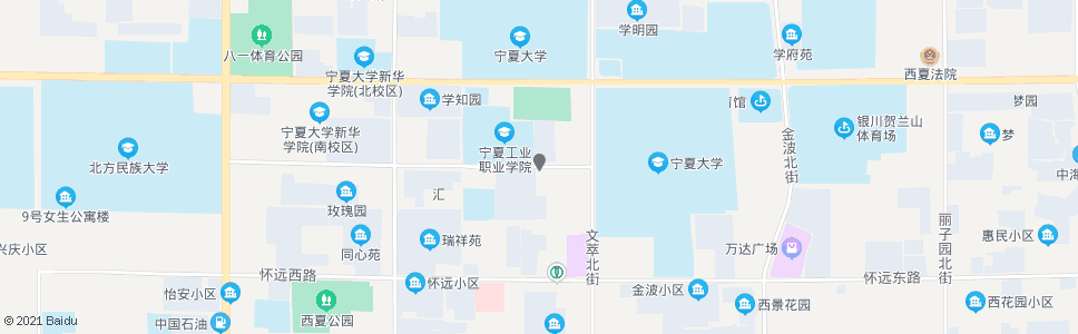 银川宁夏工业职业学院_公交站地图_银川公交_妙搜公交查询2024