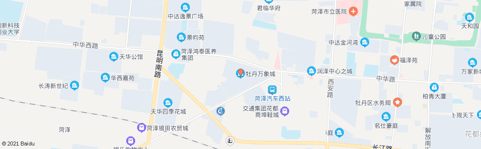 菏泽万象城_公交站地图_菏泽公交_妙搜公交查询2024