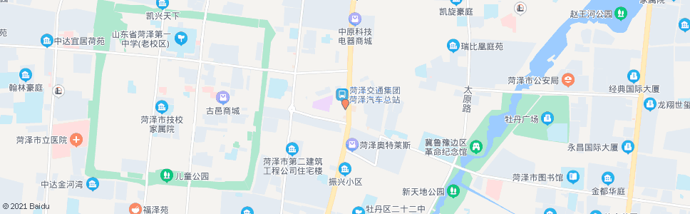 菏泽旅游接待中心_公交站地图_菏泽公交_妙搜公交查询2024