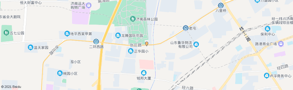 济南张庄路段兴西路_公交站地图_济南公交_妙搜公交查询2024