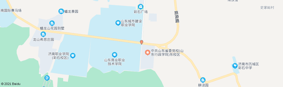 济南旅游路彩西路_公交站地图_济南公交_妙搜公交查询2024