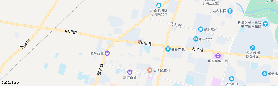 济南中川街五峰路_公交站地图_济南公交_妙搜公交查询2025