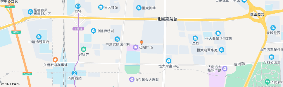 济南兴福寺路腊山河东路_公交站地图_济南公交_妙搜公交查询2025