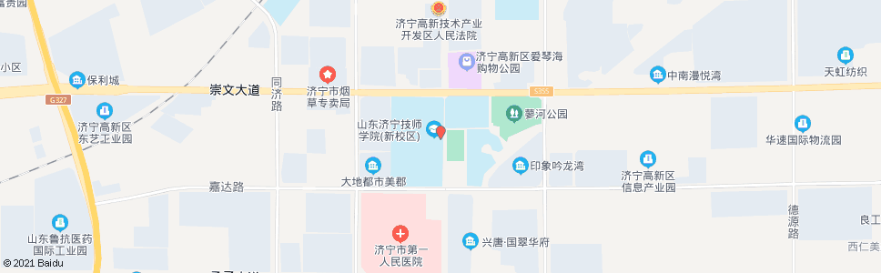 济宁技师学院东门_公交站地图_济宁公交_妙搜公交查询2024