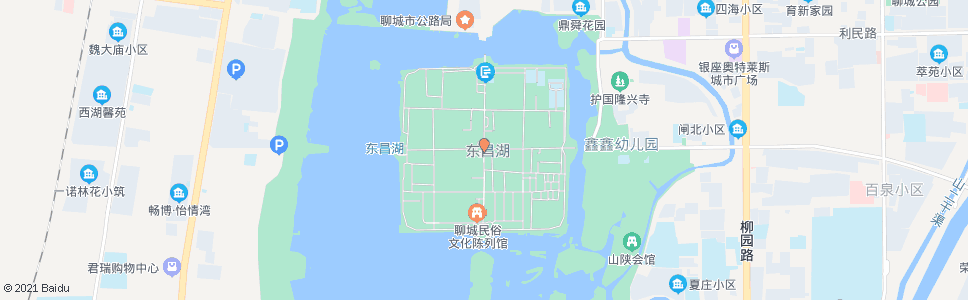 聊城光岳楼西站_公交站地图_聊城公交_妙搜公交查询2024