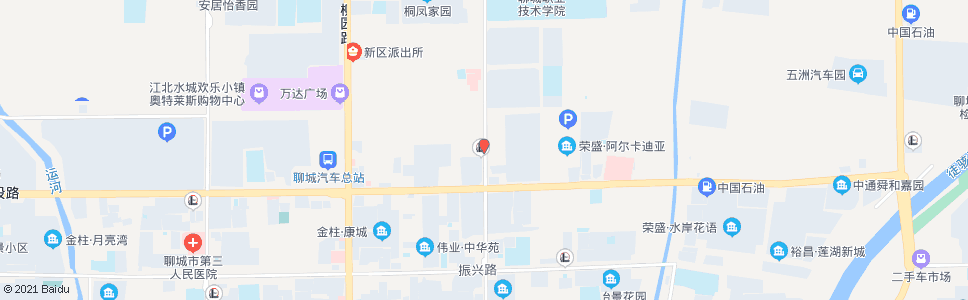 聊城花园路建设路口北站_公交站地图_聊城公交_妙搜公交查询2024