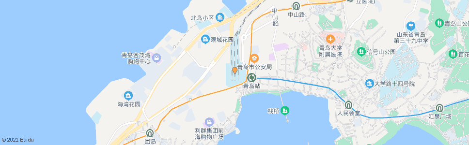 青岛海川路南站_公交站地图_青岛公交_妙搜公交查询2024