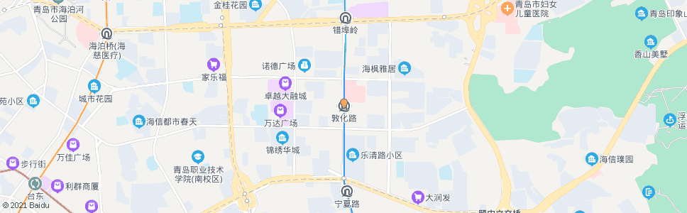 青岛敦化路站_公交站地图_青岛公交_妙搜公交查询2024