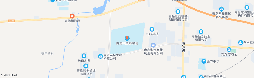 青岛技师学院_公交站地图_青岛公交_妙搜公交查询2024