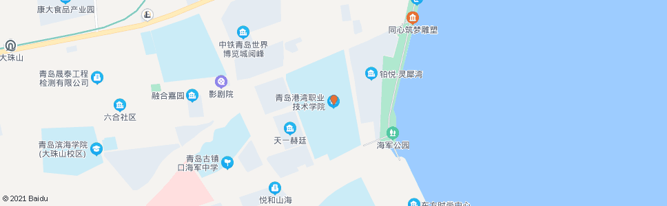 青岛港湾学院_公交站地图_青岛公交_妙搜公交查询2024