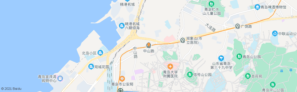 青岛中山路_公交站地图_青岛公交_妙搜公交查询2024