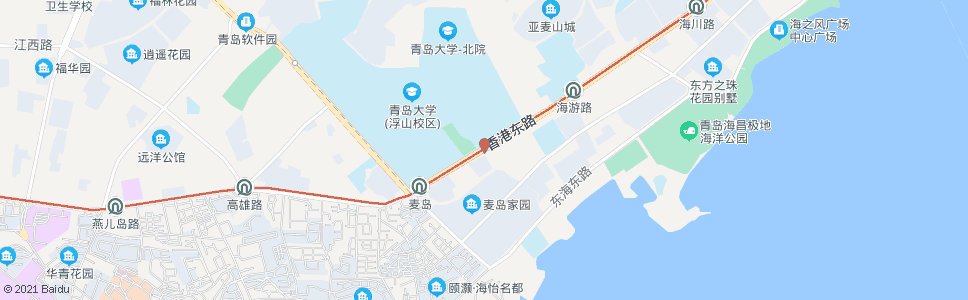 青岛青岛大学东院_公交站地图_青岛公交_妙搜公交查询2024