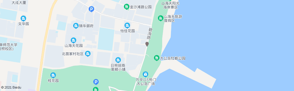 日照钓鱼岛大酒店_公交站地图_日照公交_妙搜公交查询2024