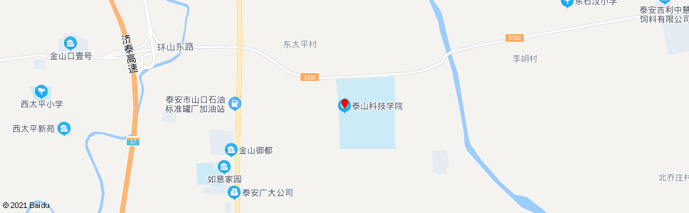 泰安山科大泰山科技学院(一中西校)_公交站地图_泰安公交_妙搜公交查询2024