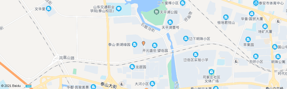 泰安泰山新湖绿园(印象泰山东门)_公交站地图_泰安公交_妙搜公交查询2024