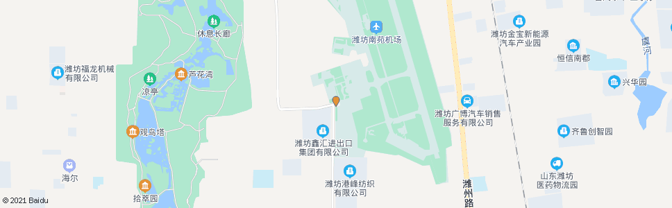 潍坊南苑街机场路口_公交站地图_潍坊公交_妙搜公交查询2024