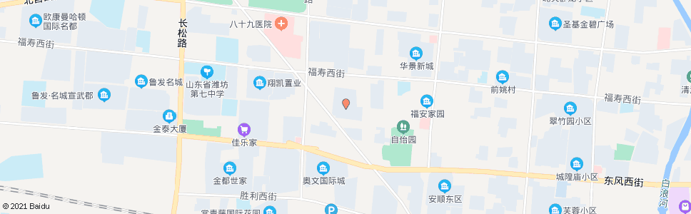 潍坊三友华锦苑(东风街安顺路口)_公交站地图_潍坊公交_妙搜公交查询2024