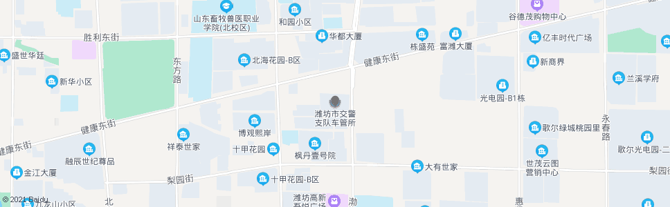 潍坊潍坊市车管所_公交站地图_潍坊公交_妙搜公交查询2024