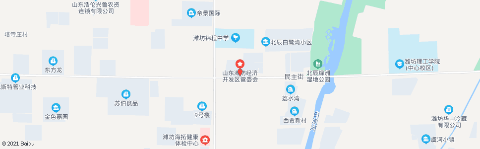 潍坊寒亭经济技术开发区管委会_公交站地图_潍坊公交_妙搜公交查询2024