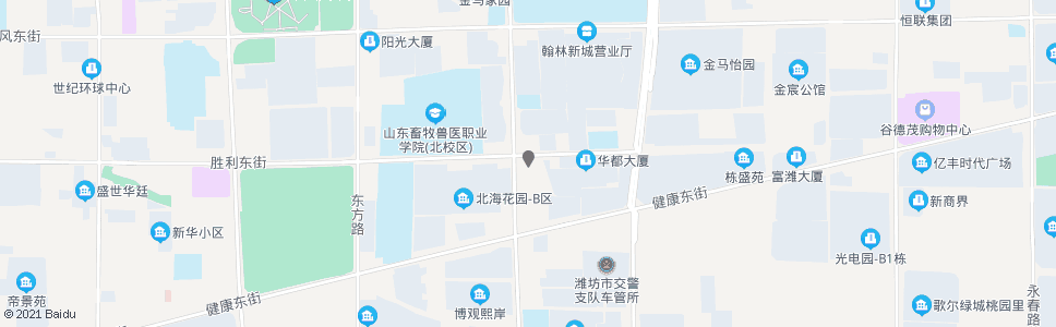 潍坊金马路胜利街路口(佳乐家金马店)_公交站地图_潍坊公交_妙搜公交查询2024