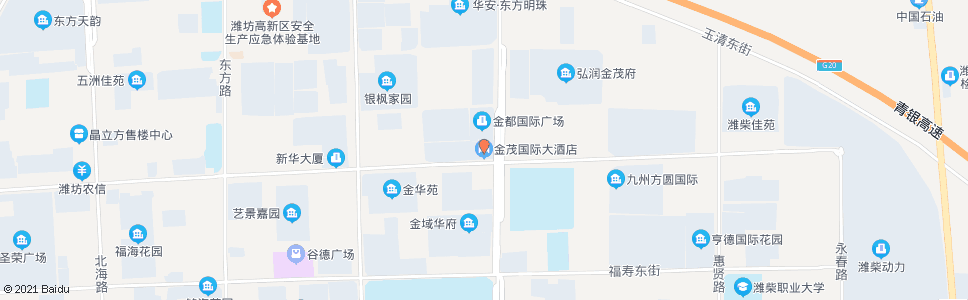 潍坊金茂国际大酒店(潍县路)_公交站地图_潍坊公交_妙搜公交查询2024