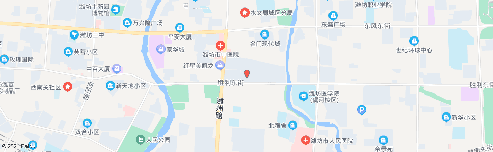 潍坊科技市场(阳光100城市广场)_公交站地图_潍坊公交_妙搜公交查询2024