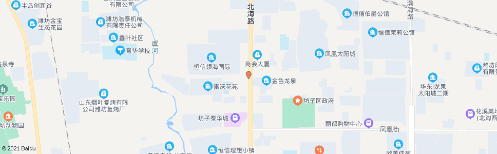 潍坊北海路龙泉街路口(天翔汽修)_公交站地图_潍坊公交_妙搜公交查询2024