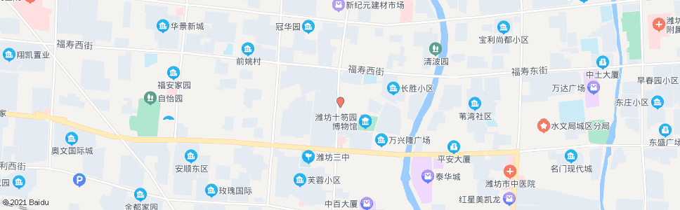 潍坊和平路口(市地税局潍城分局)_公交站地图_潍坊公交_妙搜公交查询2024