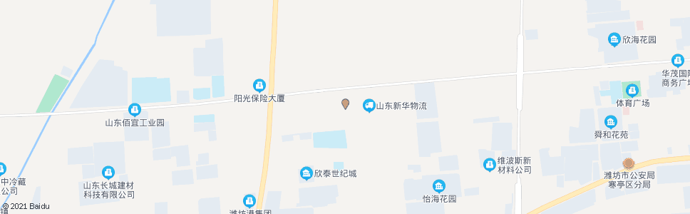 潍坊霞飞路益新街路口_公交站地图_潍坊公交_妙搜公交查询2024