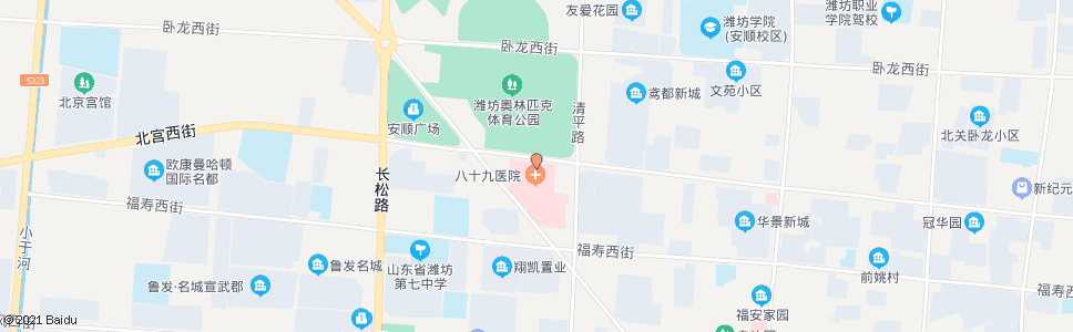 潍坊坊子八九医院_公交站地图_潍坊公交_妙搜公交查询2024