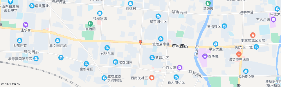 潍坊月河路东风西街路口_公交站地图_潍坊公交_妙搜公交查询2024