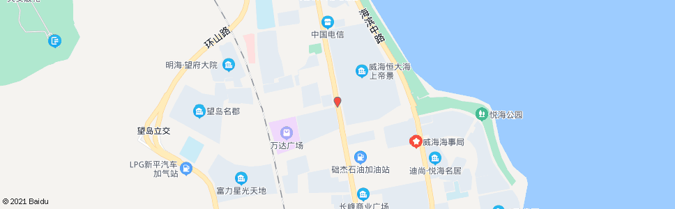 威海望岛(山水家园)_公交站地图_威海公交_妙搜公交查询2024