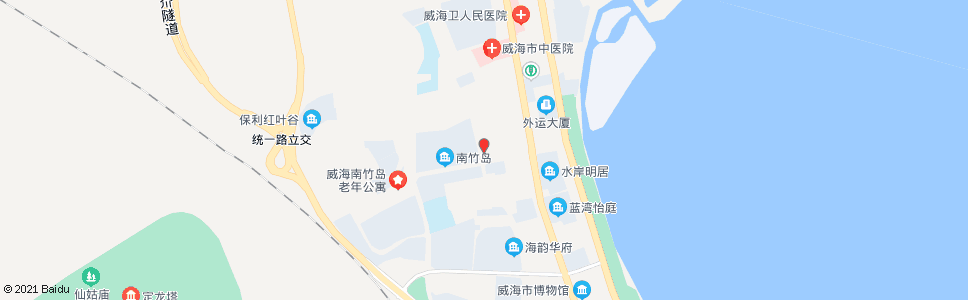 威海南竹岛生活小区_公交站地图_威海公交_妙搜公交查询2024