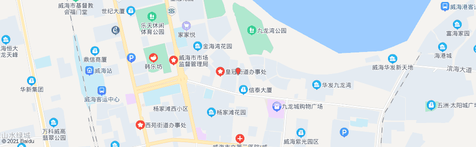 威海九龙湾北门_公交站地图_威海公交_妙搜公交查询2024