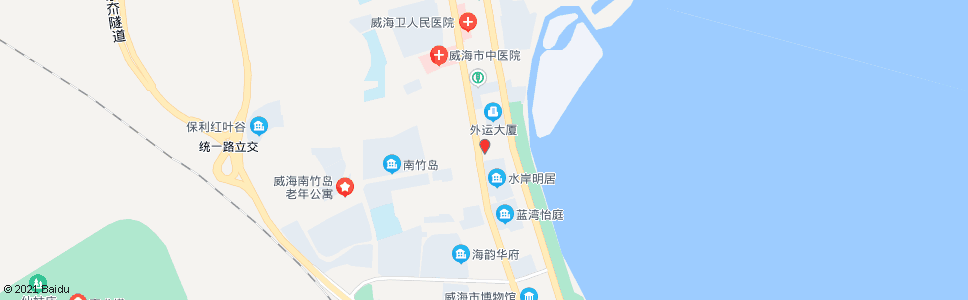 威海威海市商业银行(四零四医院)_公交站地图_威海公交_妙搜公交查询2024