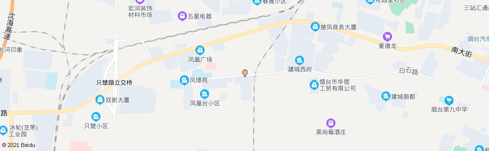 烟台楚凤四街南口_公交站地图_烟台公交_妙搜公交查询2024