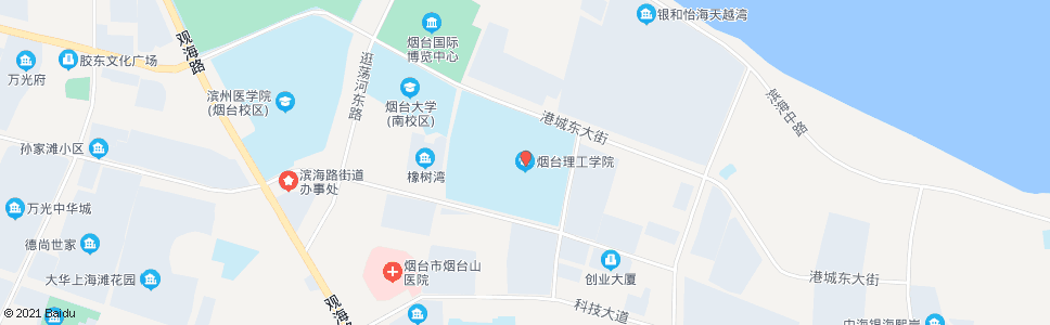 烟台烟台大学文经学院_公交站地图_烟台公交_妙搜公交查询2024