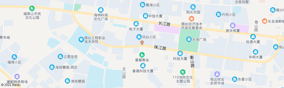 烟台凤台小区南门_公交站地图_烟台公交_妙搜公交查询2024