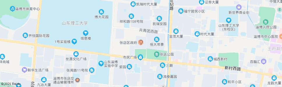 淄博张店政务中心_公交站地图_淄博公交_妙搜公交查询2025