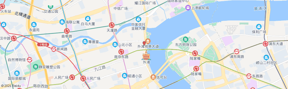 上海中山东一路北京东路_公交站地图_上海公交_妙搜公交查询2024