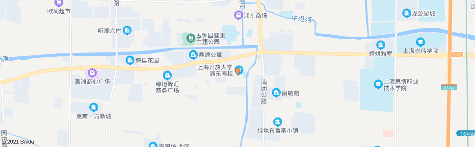 上海英雄路沪南公路(南汇电大)_公交站地图_上海公交_妙搜公交查询2024