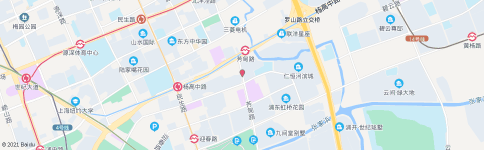 上海芳甸路杨高中路_公交站地图_上海公交_妙搜公交查询2024